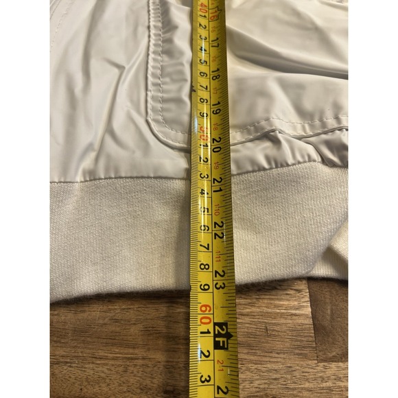 Vintage HABAND FOR HER Jacket White PVC Rain Coat & Flannel Lined Size L - Picture 10 of 10